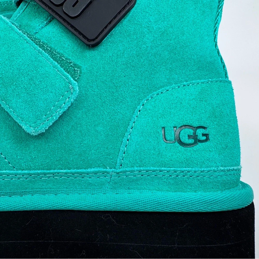 UGG Women's Teal Suede Platform Ankle Boots